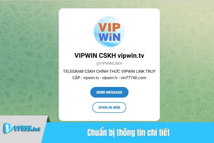 Chuẩn bị thông tin chi tiết